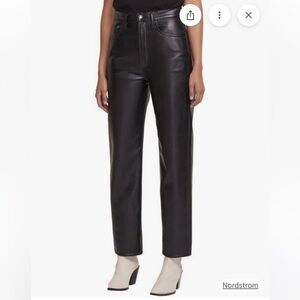 Black leather Agolde pants